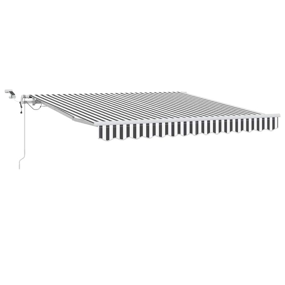 Auvent rétractable automatique avec led anthracite et blanc