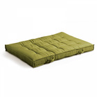 Coussin de sol ou d'assise matelassé polyester vert 120 x 80 x 12cm