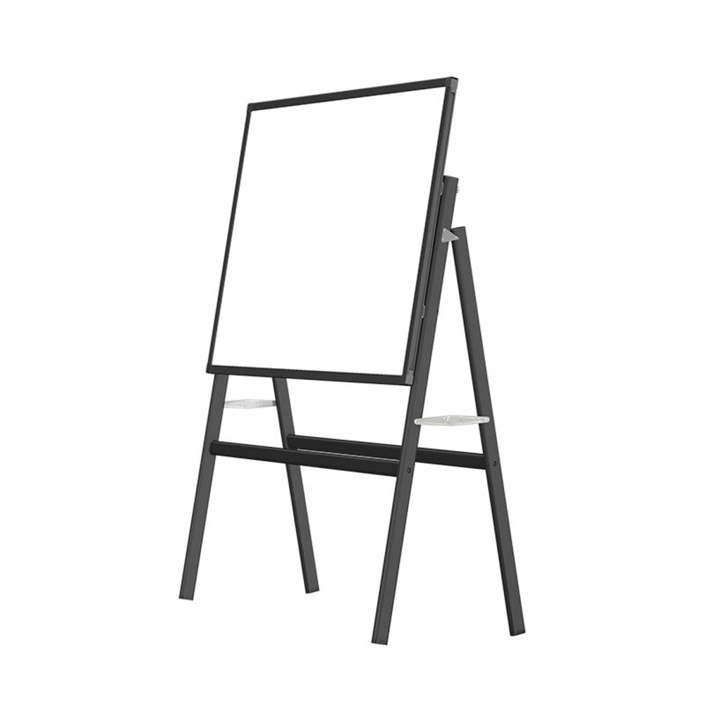 Tableau blanc sur trépied - magnétique - 150 x 90 cm - noir