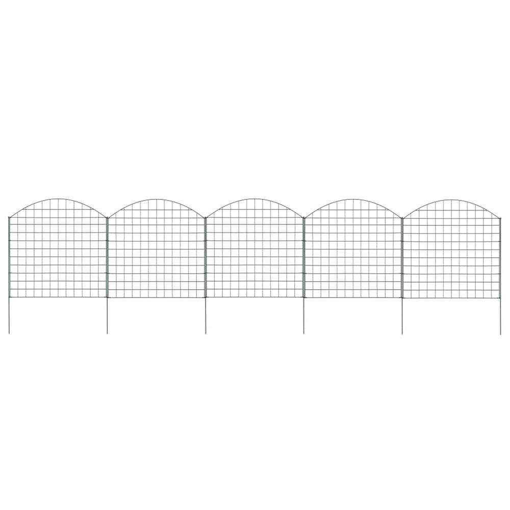 Ensemble de clôture de jardin arquée 77,5x78,5 cm vert