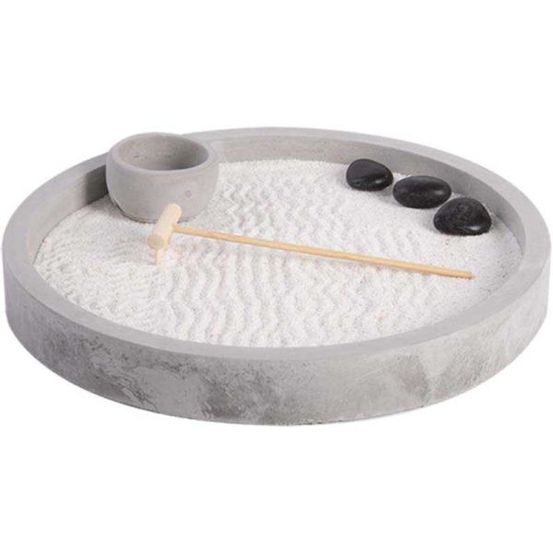 Jardin zen japonais calm rond