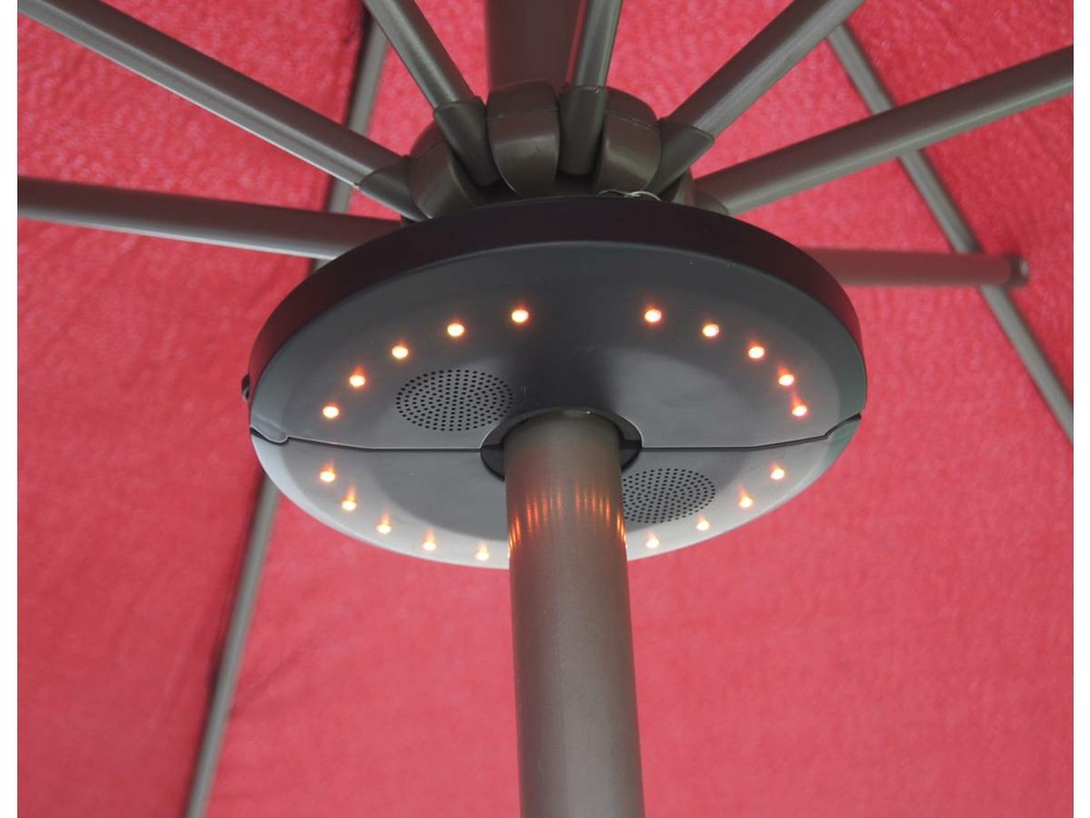Eclairage de jardin umbrella pour parasol - enceinte arceau