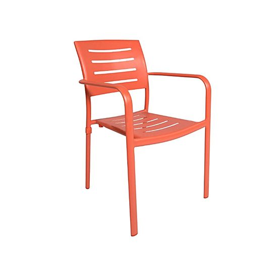 CHAISE EN ALUMINIUM ORANGE B 1-(848275)