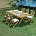 Salon de jardin teck ecograde manabo, 6 chaises