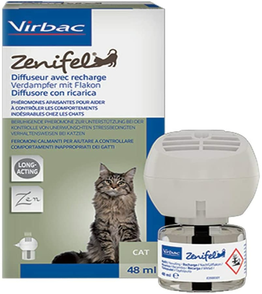 Kit Diffuseur, recharge et prise Zenifel anti stress pour chat - 48ml