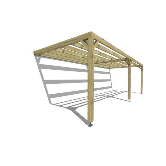 Pergola bois • 8m x 3m • adossée • sens largeur • livraison comprise
