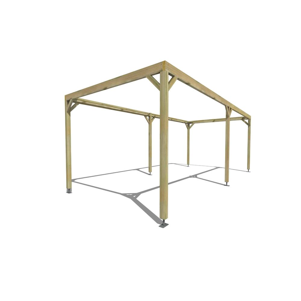 Pergola bois • 7m x 3m • indépendante • cadre simple • livraison comprise