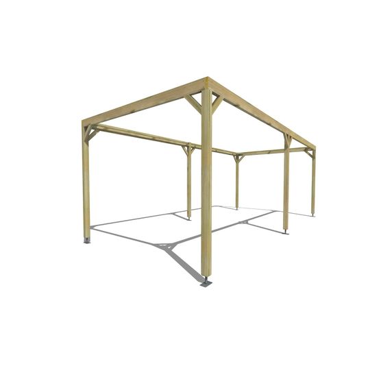 Pergola bois • 7m x 3m • indépendante • cadre simple • livraison comprise
