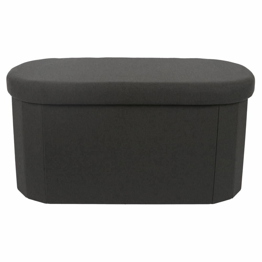 Banc coffre de rangement pliable - noir
