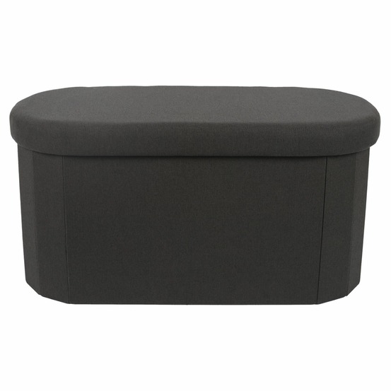 Banc coffre de rangement pliable - noir