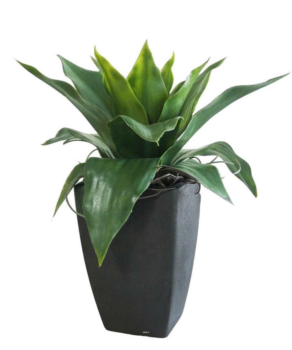 Agave succulente plante artificielle cactée en pot h 35 cm vert type c - couleur