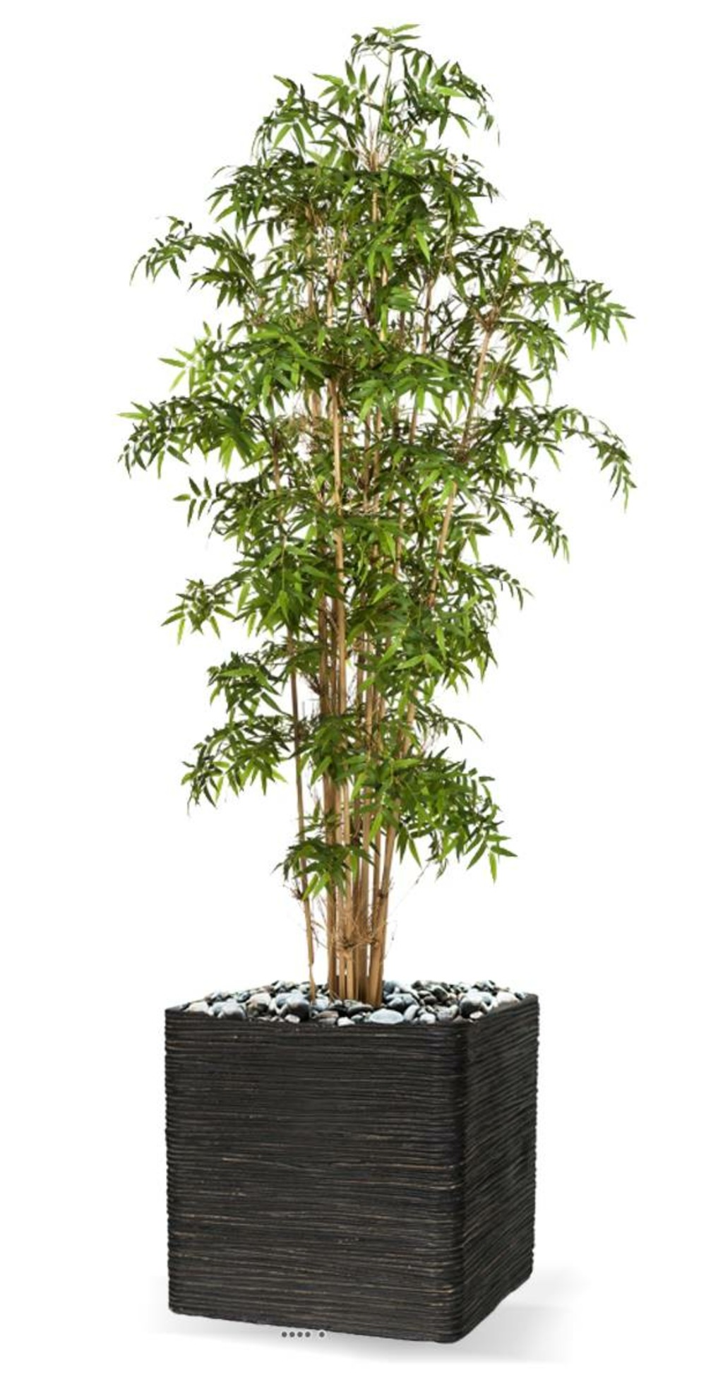 Bambou du japon luxe artificiel h 140 cm 2358 feuilles en pot - dimhaut: h 140 c