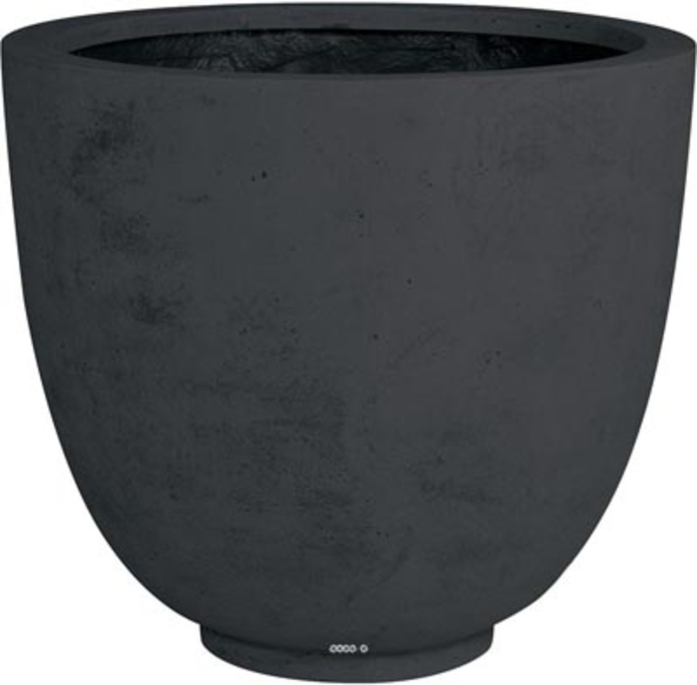 Bac en polystone landi ext. Egg d 70 x h 60 cm noir - dimhaut: h 60 cm - couleur