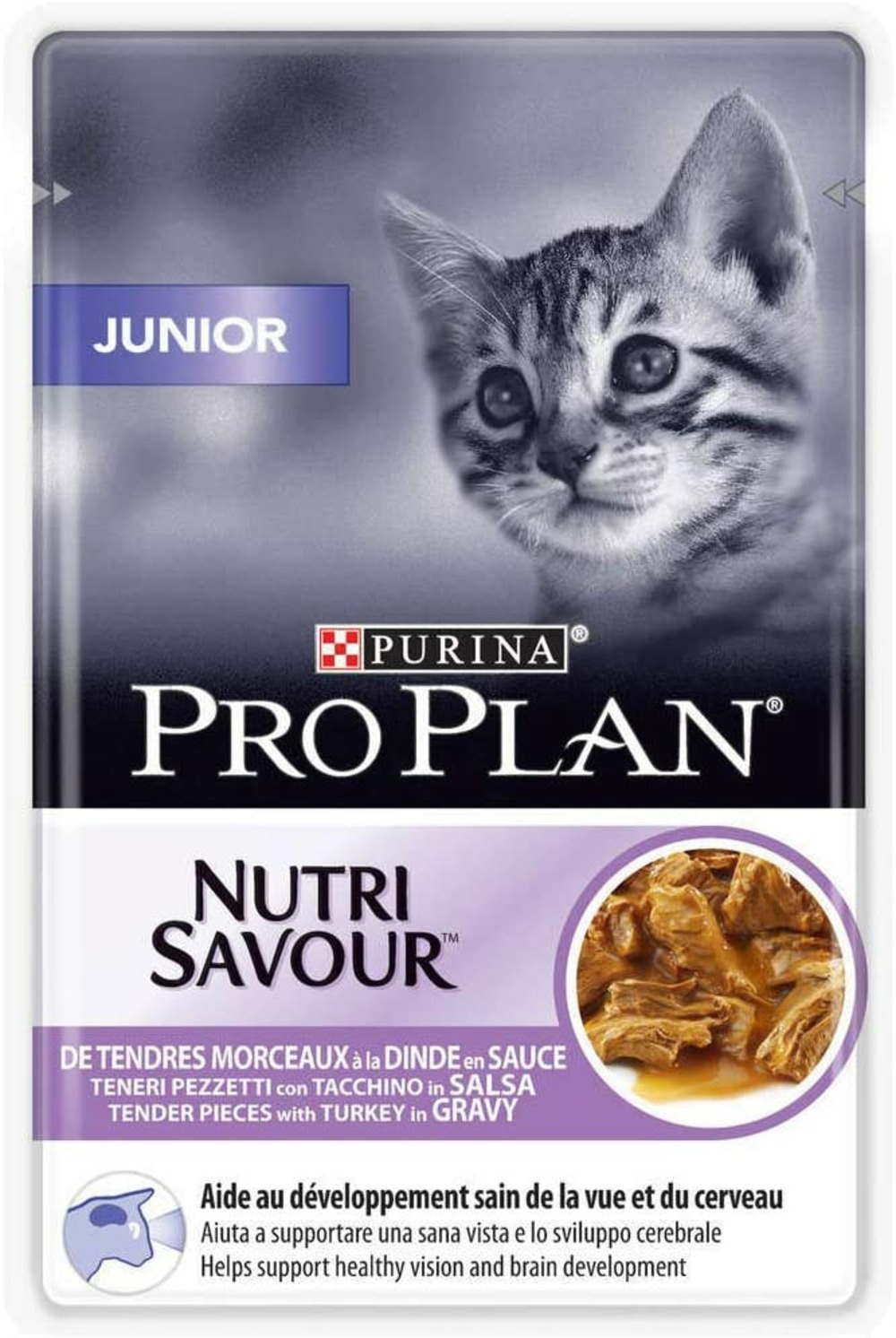 Sachets chat nutrisavour junior dinde 24x85g