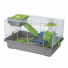 Cage  hamster mica grise: 46x26.5x29 cm