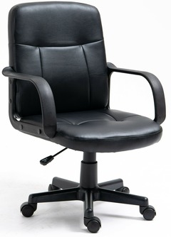 Chaise de Bureau Ergonomique Reglable avec Accoudoirs Base Nylon Noir