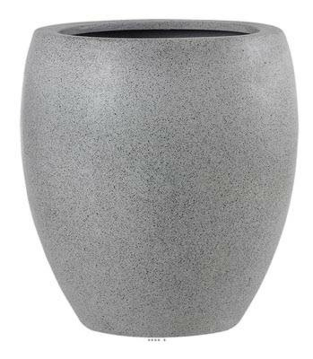 Bac fibres de verre/ composite teras ext. Bullet bas d 28 xh 30cm gris - dimhaut