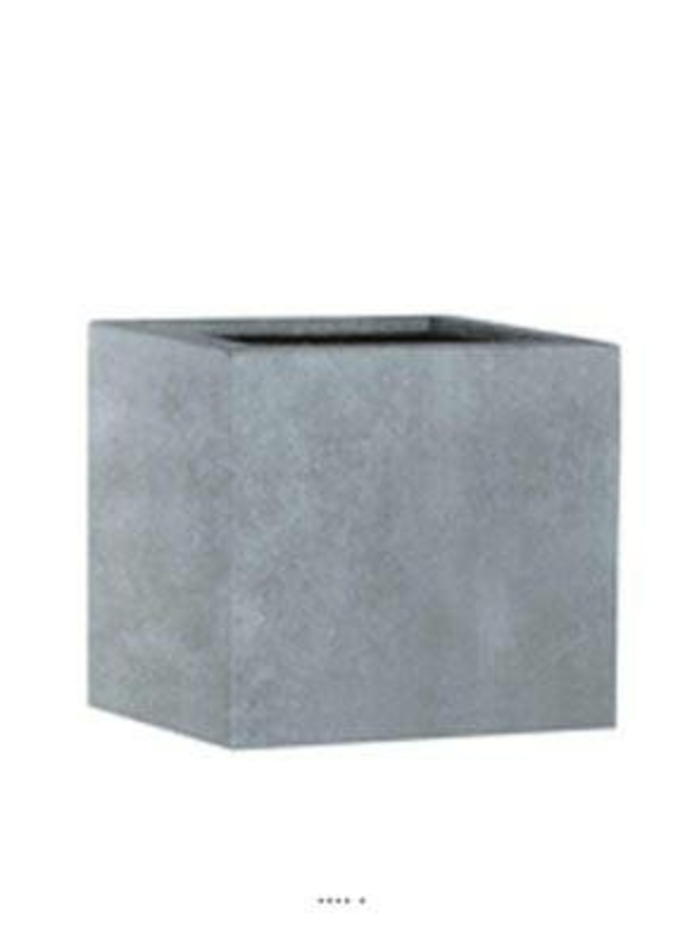 Bac fibres de verre/ composite ext. Cube 37 cm 37 cm h 37 cm ciment - dimhaut: h