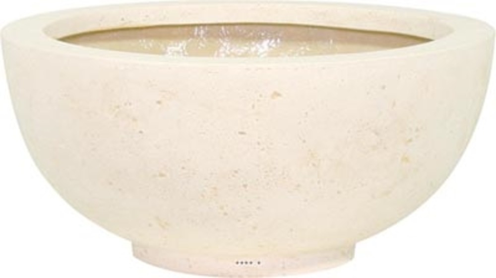 Bac en polystone landi ext. Bol d 40 x h 18 cm crème - dimhaut: h 18 cm - couleu