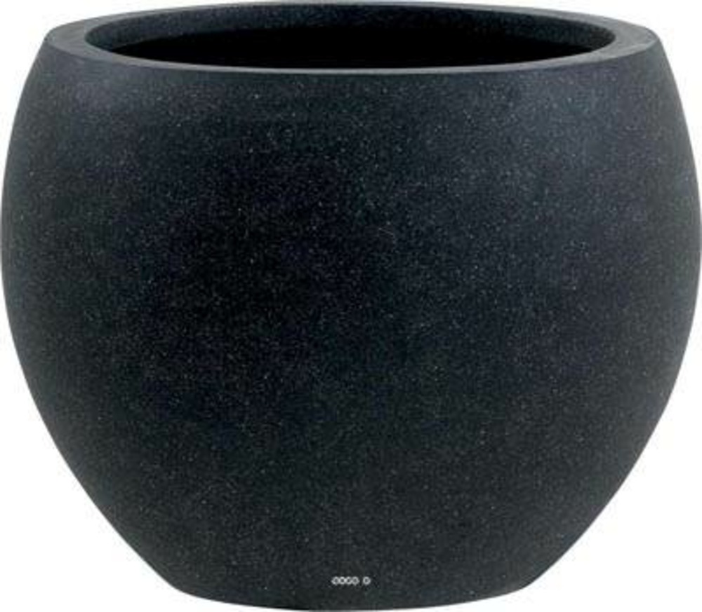 Bac fibres de verre/ composite teras extérieur boule d36 xh28 cm noir - dimhaut: