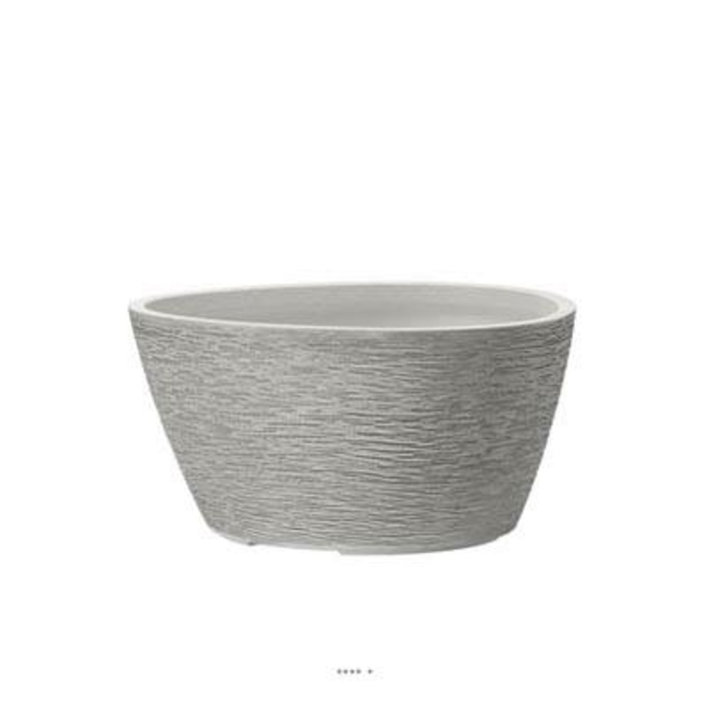 Bac fibres de verre/ composite ext. Coupe ø 80 cm h 40 cm gris - dimhaut: h 40 c