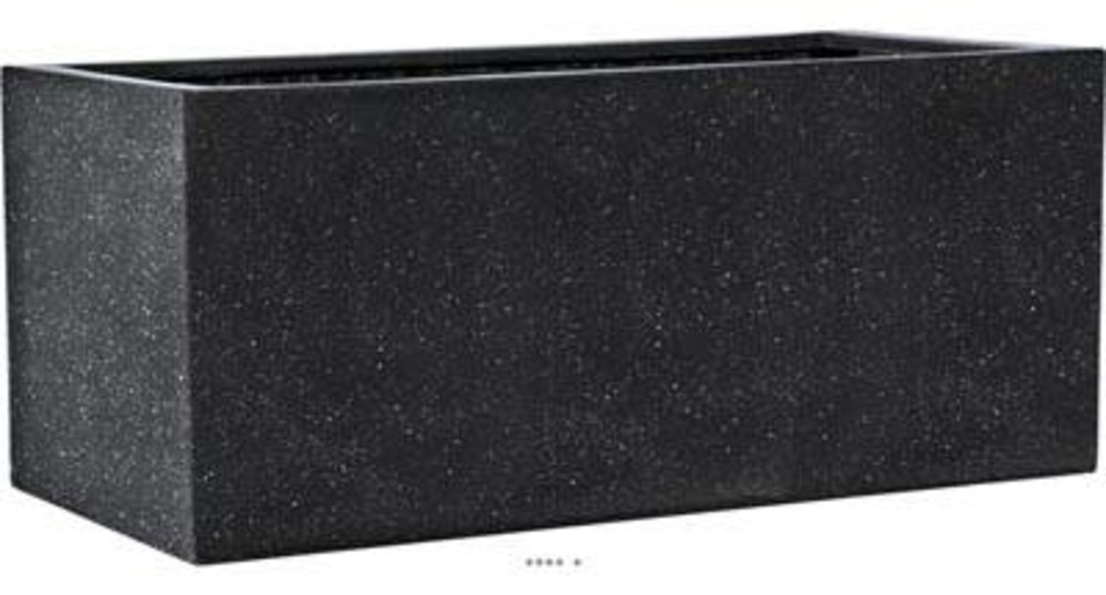 Bac fibres de verre et composite ext. Jardinière l 200 cm l 57 cm h 50 cm noir -