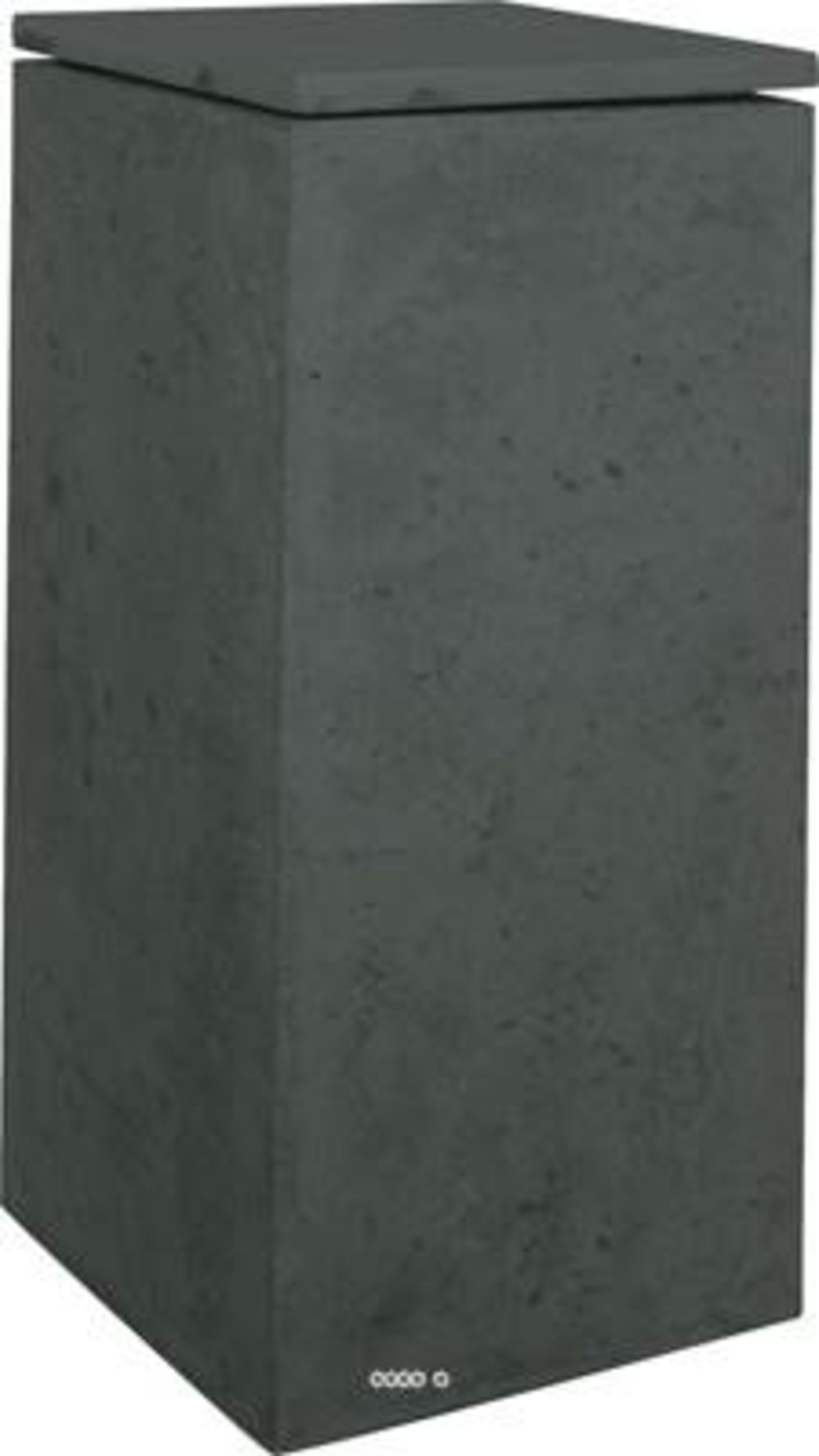 Bac polystone 35 cm x 35 cm h 70 cm ext. Carré haut noir - dimhaut: h 70 cm - co