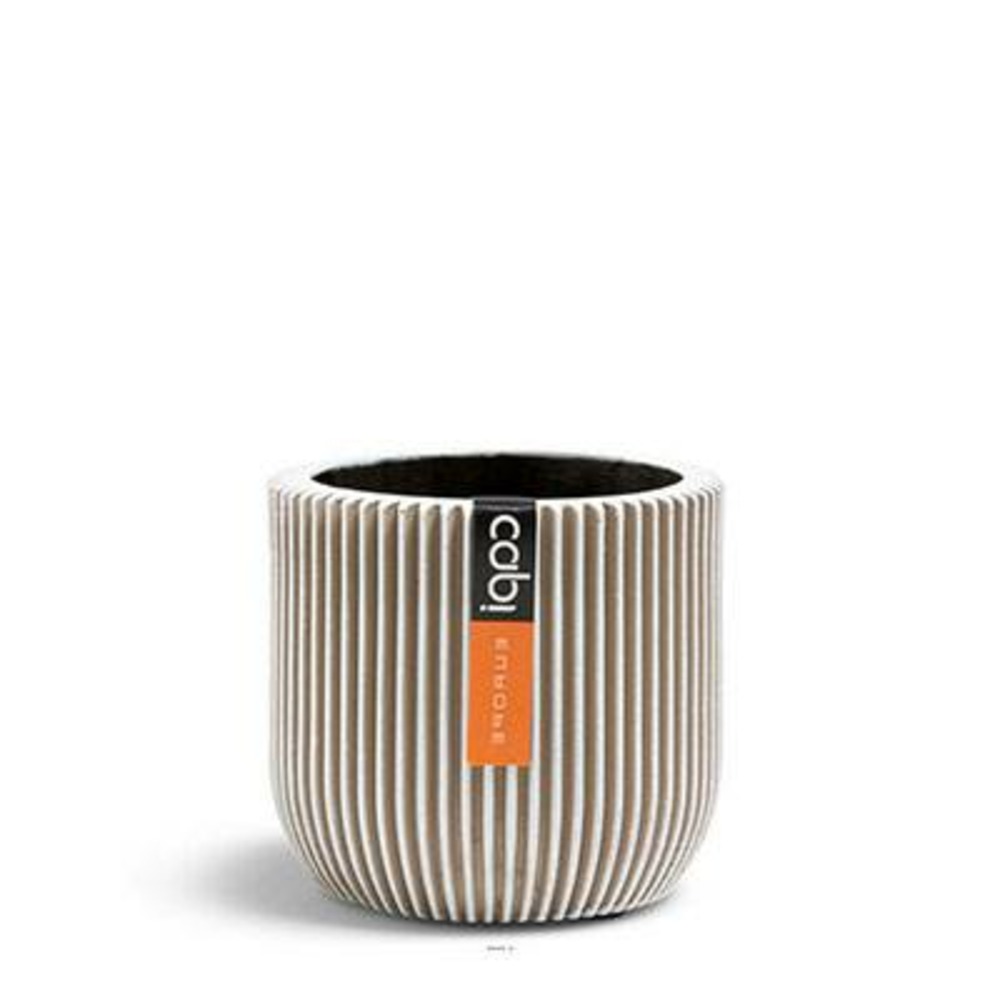 Pot groove plastique forme eggpot h 13 x d 14cm blanc - dimhaut: h 13 cm - coule