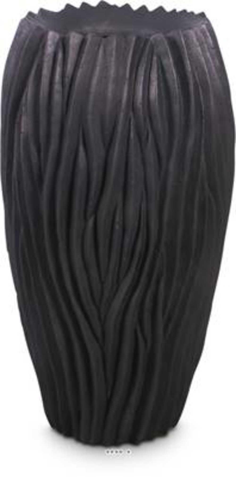 Bac plastique & particules de métal ø38cm h70cm ext. Bullet noir vague - dimhaut