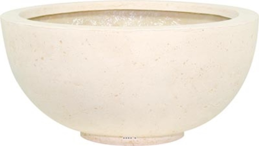 Bac en polystone landi ext. Bol d 50 x h 22 cm crème - dimhaut: h 22 cm - couleu