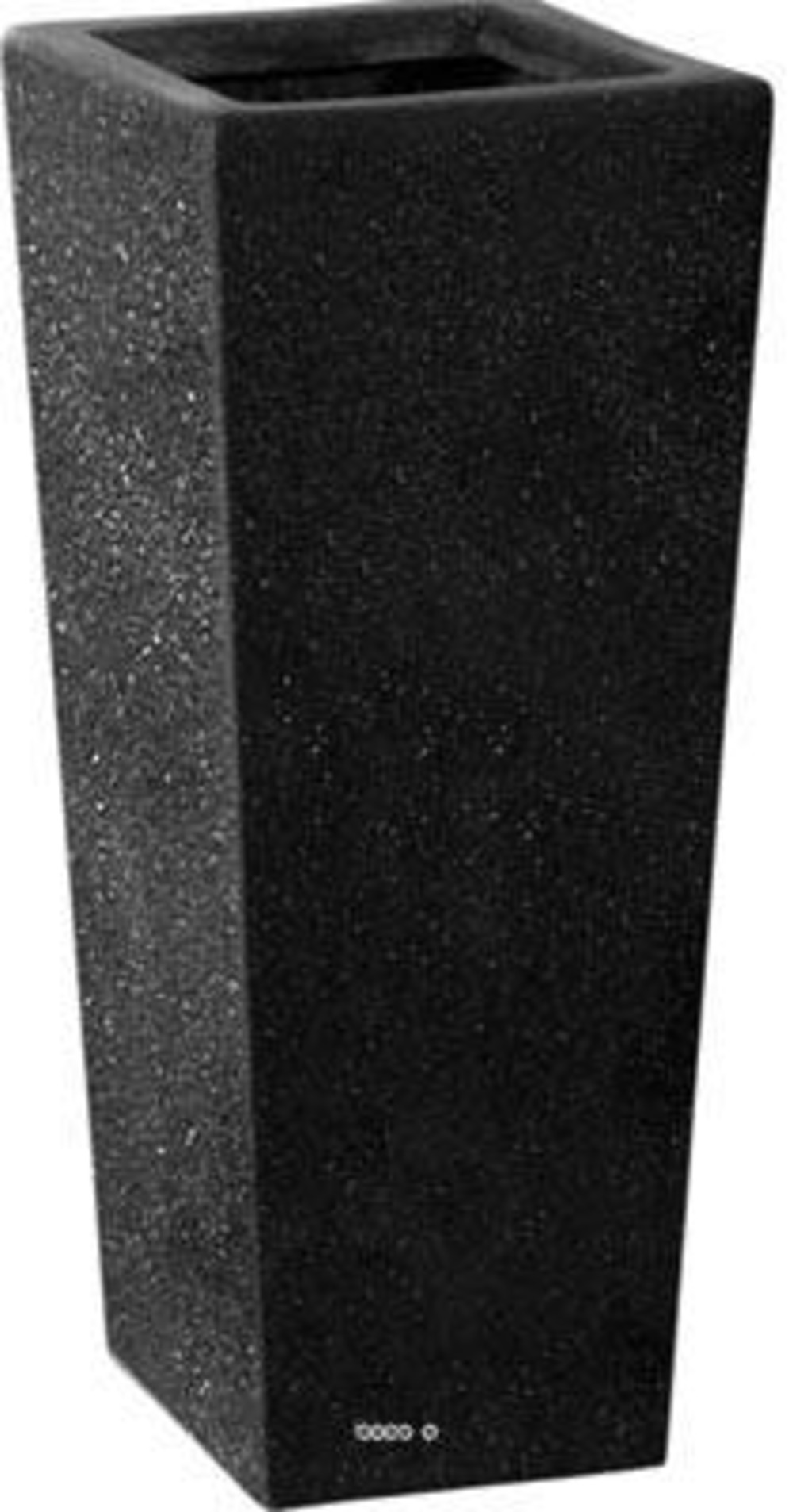 Bac fibres de verre/ composite ext. Carré haut 28cm 28cm h65cm noir - dimhaut: h