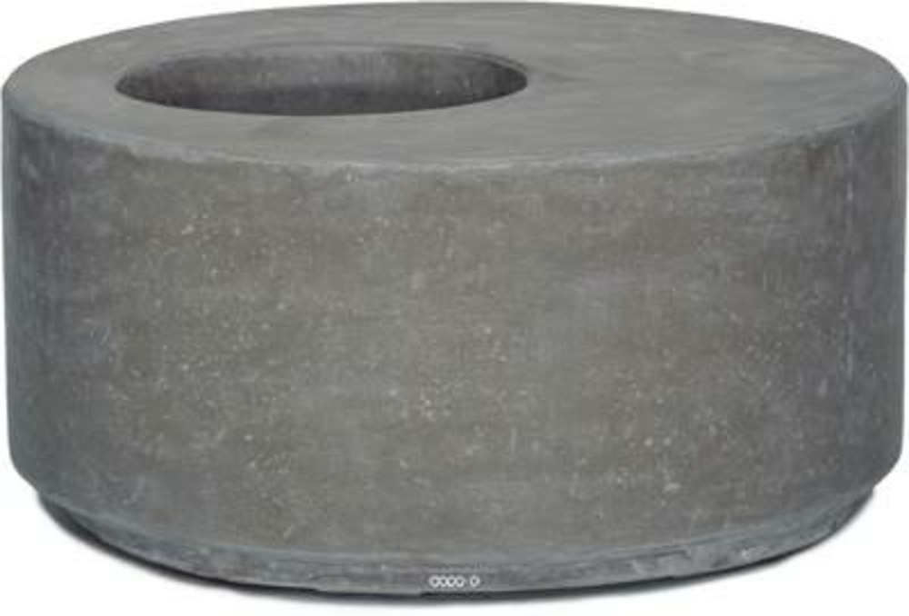 Bac fibres de ciment 90 cm h 42 cm ext. Rond gris anthracite - dimhaut: h 42 cm
