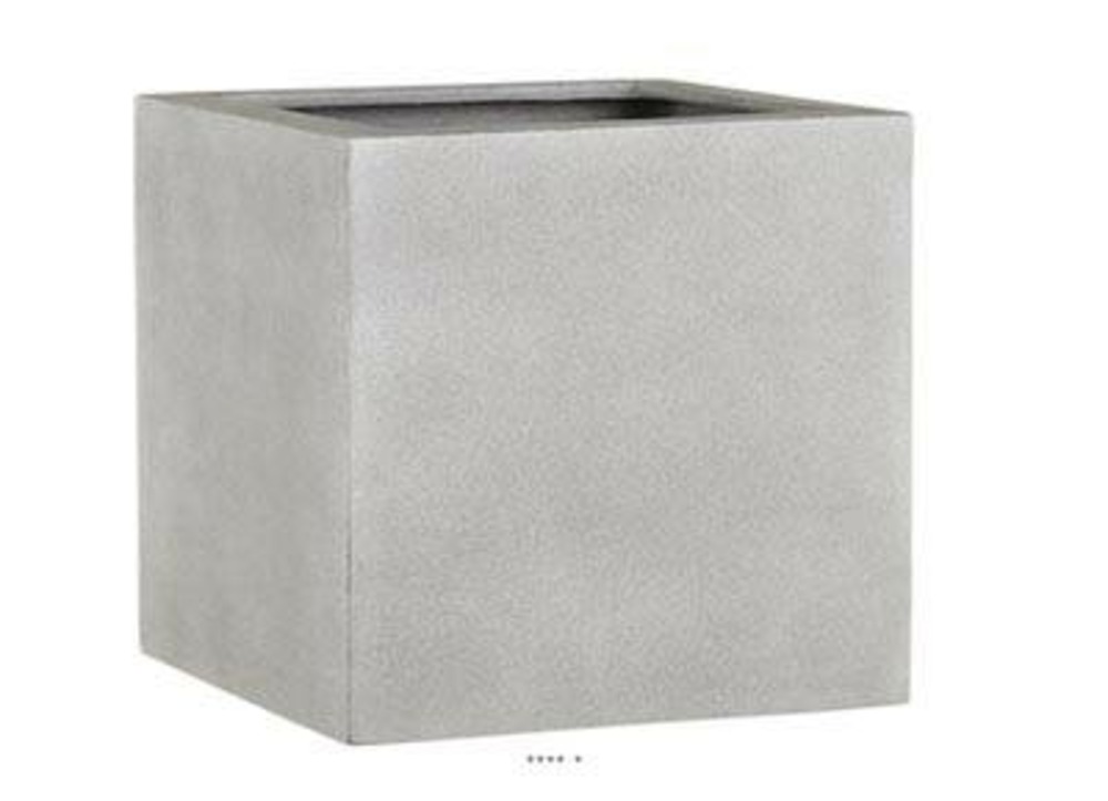 Bac fibres de verre/ composite farn extérieur cube l37x37xh37cm sable - dimhaut: