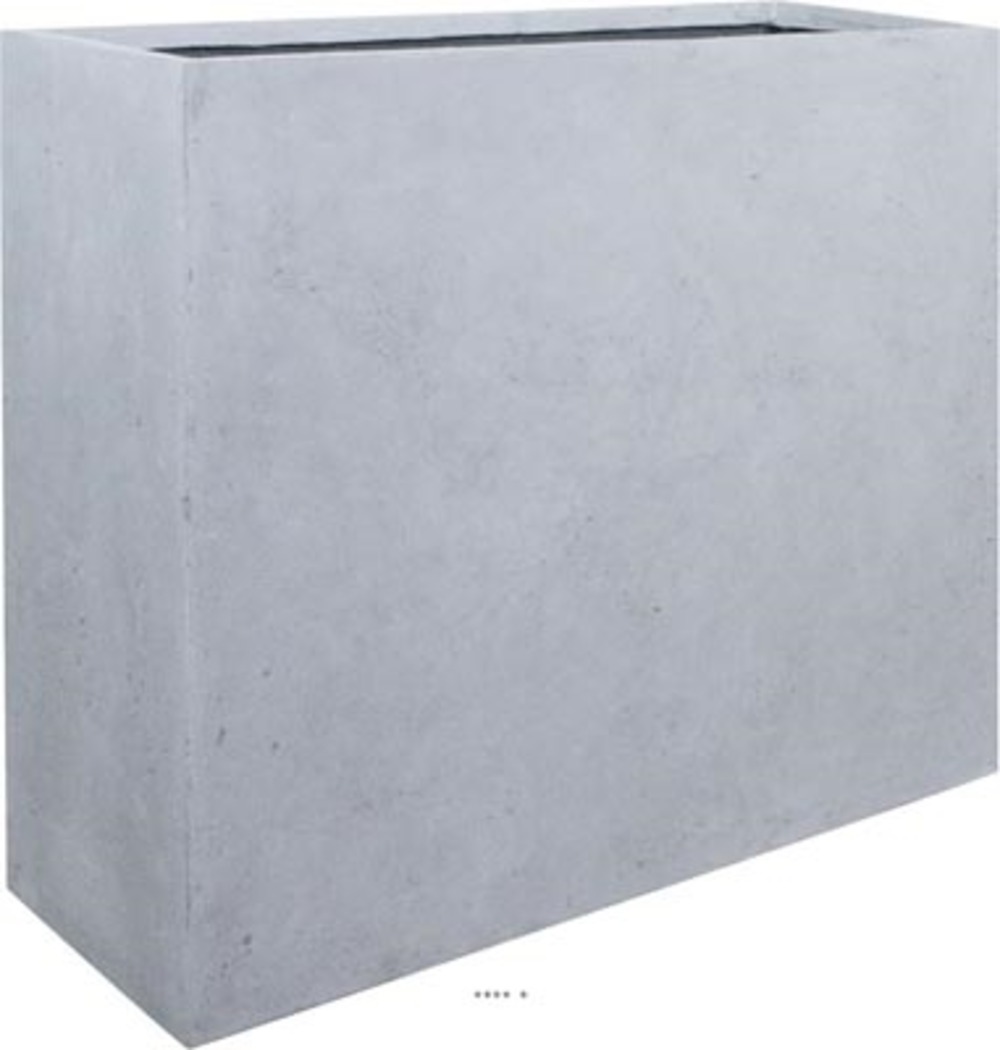 Bac en polystone splitt ext. Claustra l 100x 35 x h 80 cm gris ciment - dimhaut: