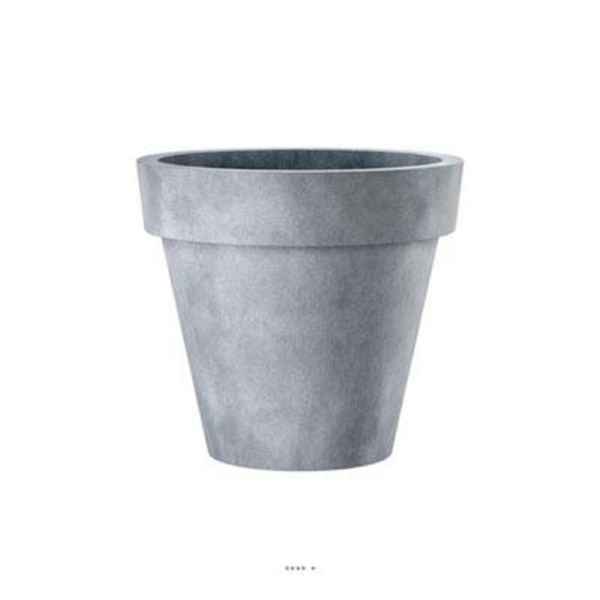 Bac fibres de verre/ composite ext. Pot ø 77 cm h 70 cm gris - dimhaut: h 70 cm