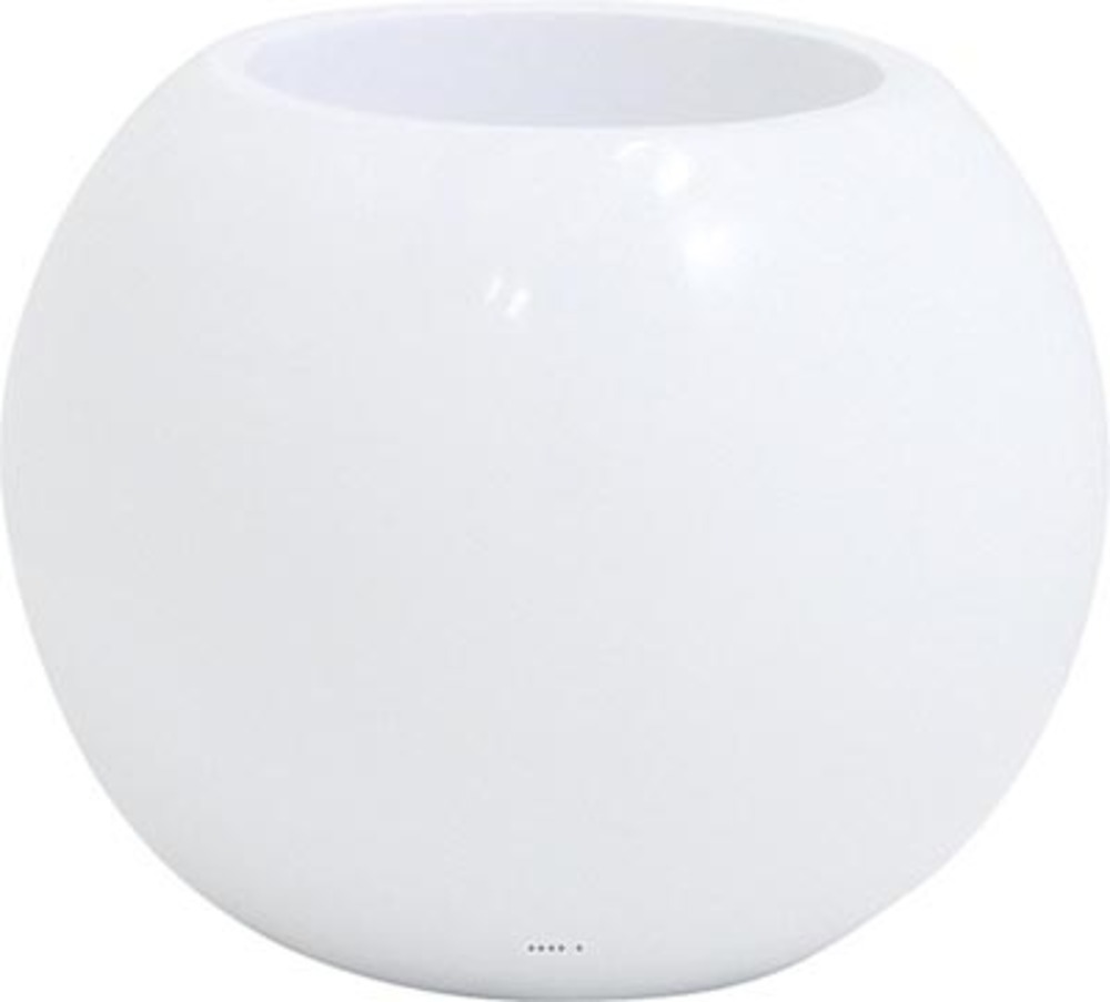 Bac résine fibre cody ext. Boule d 40 x h 32 cm blanc - dimhaut: h 32 cm - coule