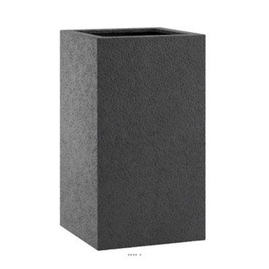 Bac fibres de verre ext carré haut 37cm 37cm h67cm anthracite - dimhaut: h 67 cm
