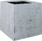 Bac en polystone roma ext. Cube l 40x 40 x h 40 cm gris ciment - dimhaut: h 40 c