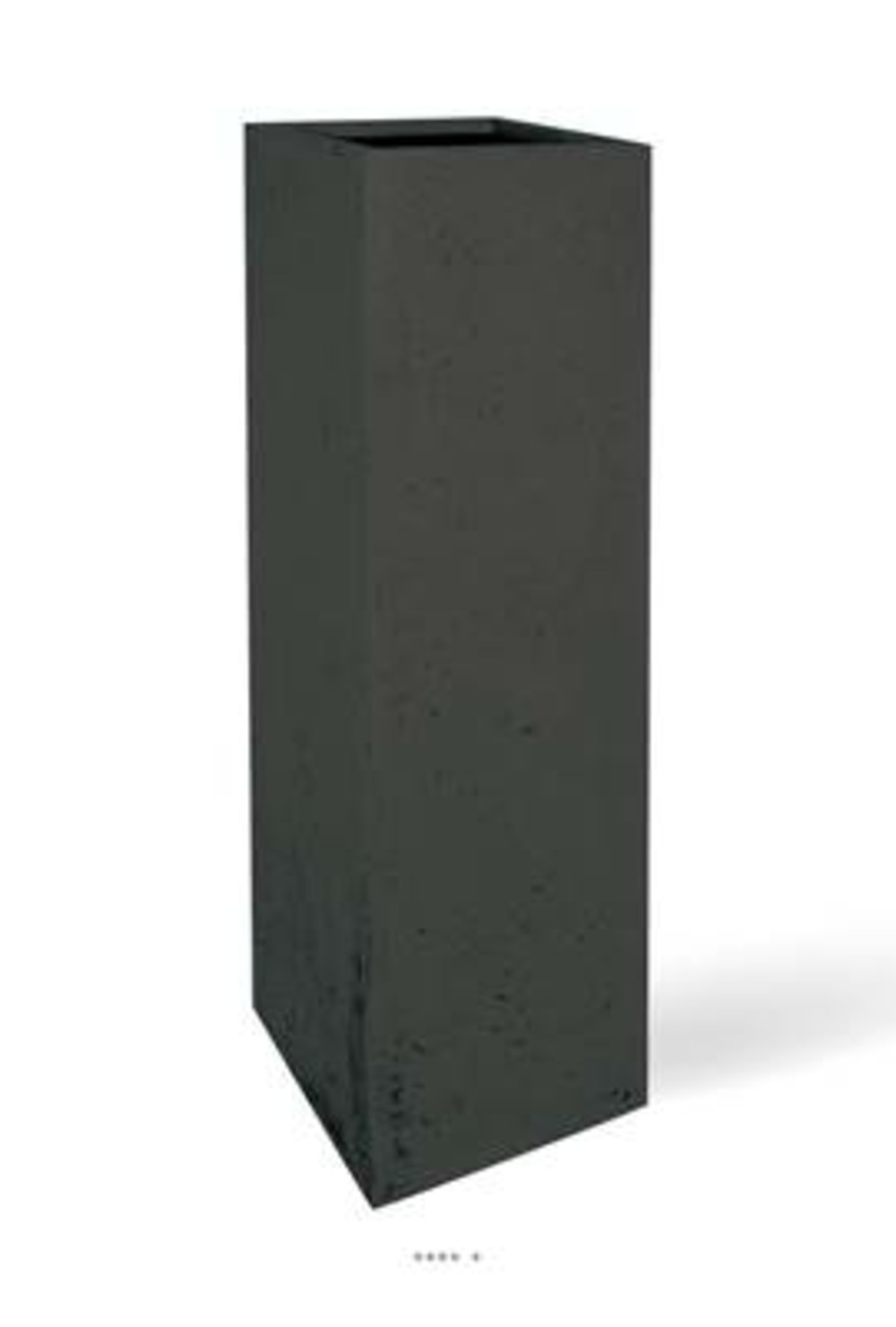 Bac polystone 40 cm x 40 cm h 120 cm ext. Carré haut noir - dimhaut: h 120 cm -