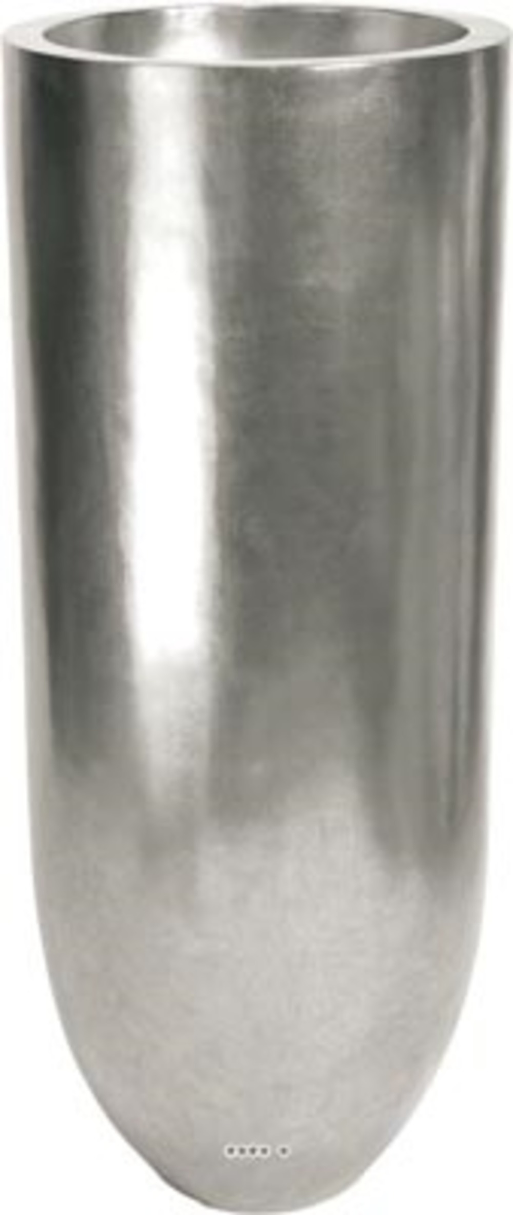 Bac en composites charm int. Colonne ronde d 50 x h 125 cm argent - dimhaut: h 1