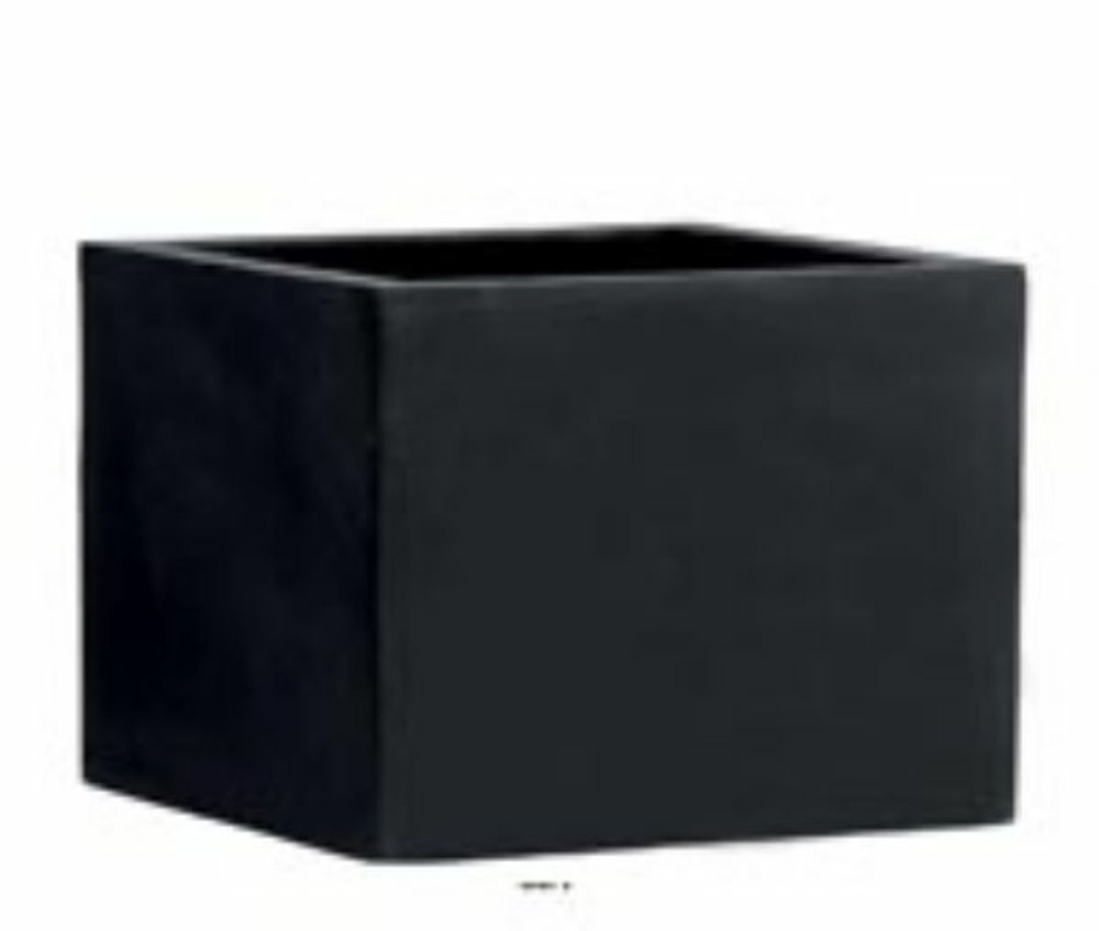 Bac fibres de verre/ composite huge extérieur cube l97x97xh67cm noir - dimhaut: