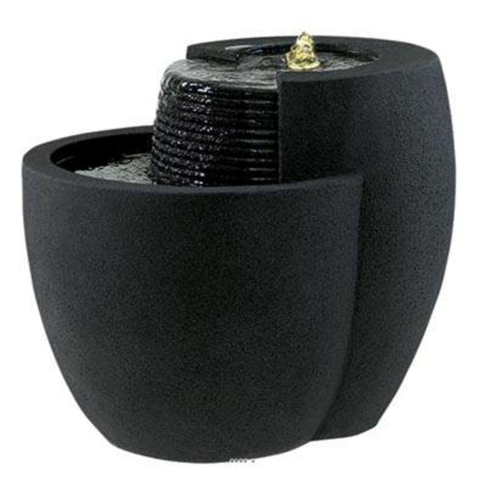 Bac fibres de verre water a ext. Fontaine l48x40xh40cm noir - dimhaut: h 40 cm -