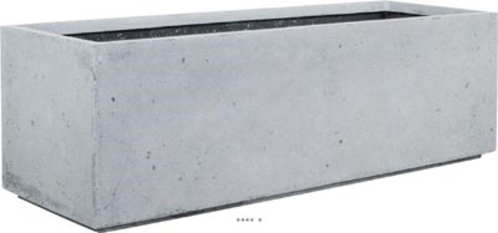 Bac en polystone splitt ext. Claustra bas l100x 35 x h30cm gris ciment - dimhaut