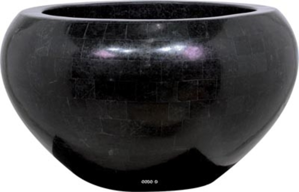Bac fibre de verre mosaic int. Bol d 50 x h 28 cm noir - dimhaut: h 28 cm - coul