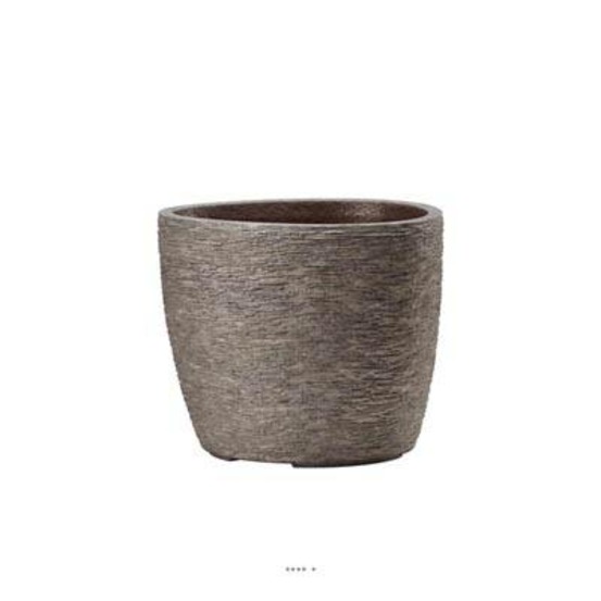 Bac fibres de verre/ composite ext. Bullet bas ø 50 cm h40 cm marron - dimhaut: