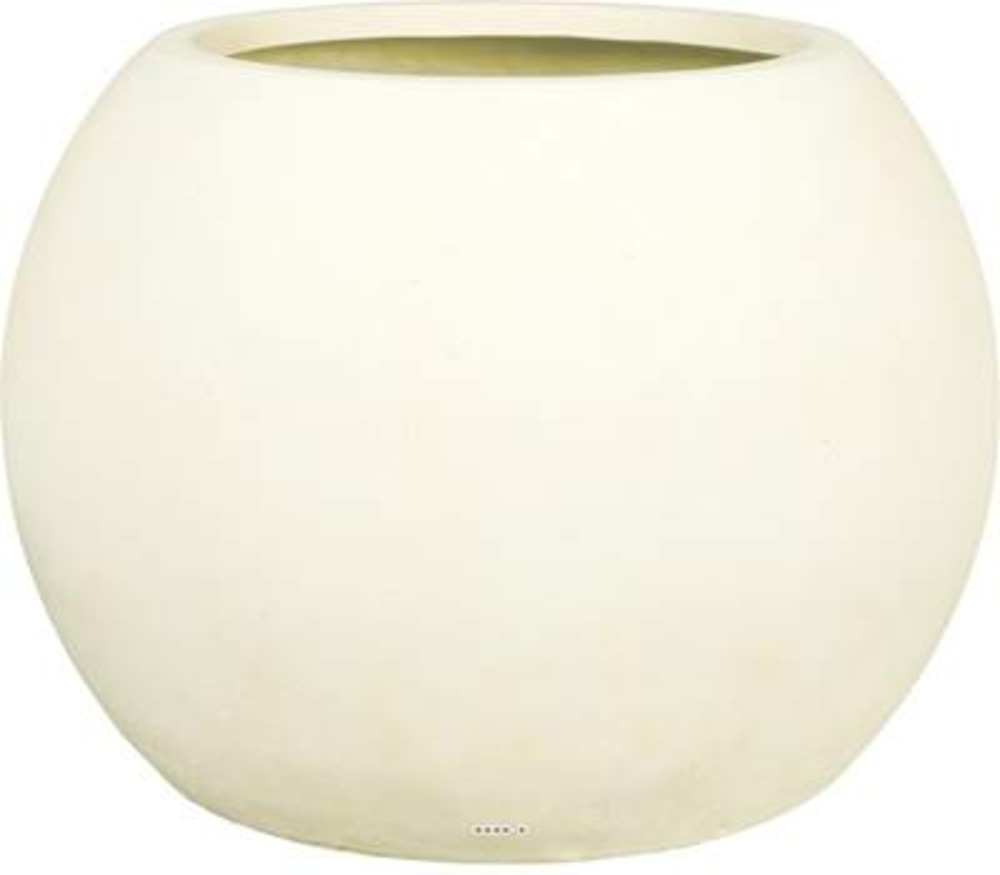 Bac polystone ø 80 cm h 57 cm ext. Boule crème - dimhaut: h 57 cm - couleur: sab