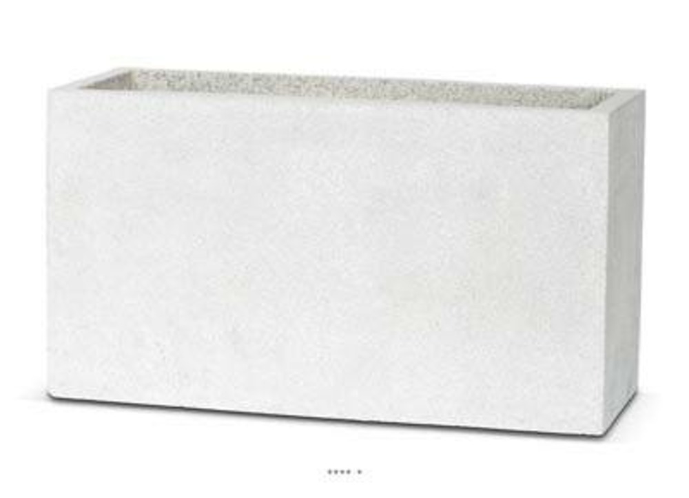 Bac en pures fibres mora ext. Jardinière l 80 x 32 x h44 cm gris clair - dimhaut