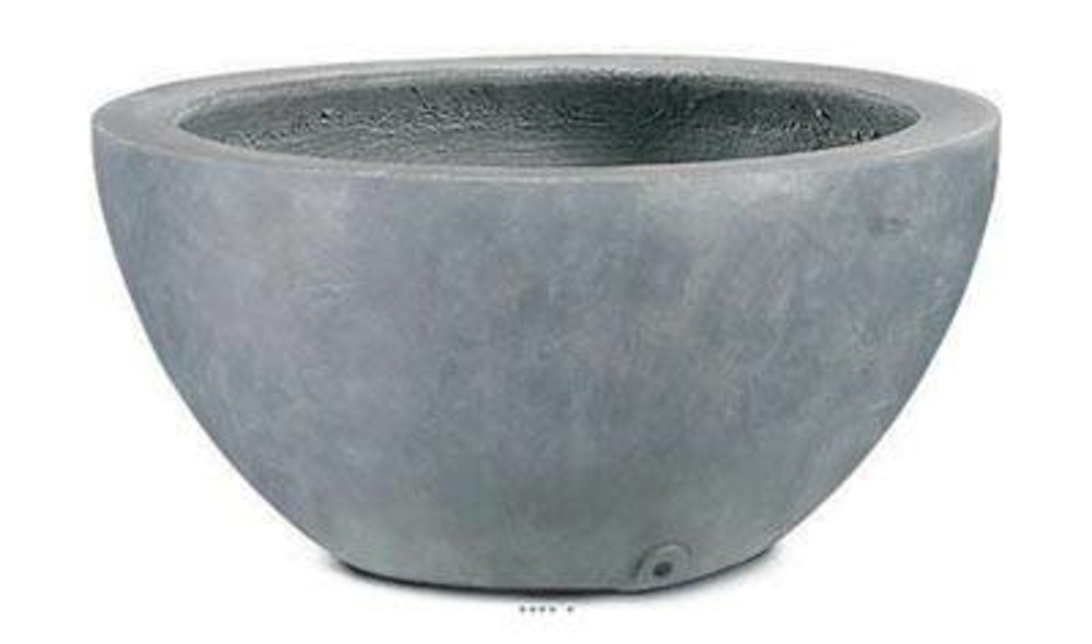 Bac fibres de verre/ composite huge ext. Coupe d100xh48cm gris foncé - dimhaut:
