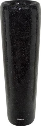 Bac fibre de verre miroir int. Colonne ronde d 32 x h 107 cm noir - dimhaut: h 1