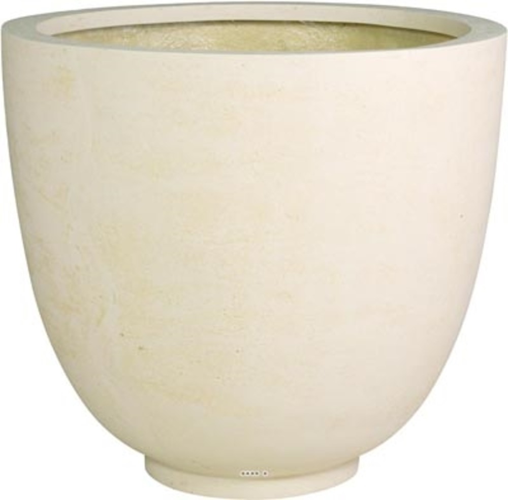 Bac en polystone landi ext. Egg d 70 x h 60 cm crème - dimhaut: h 60 cm - couleu